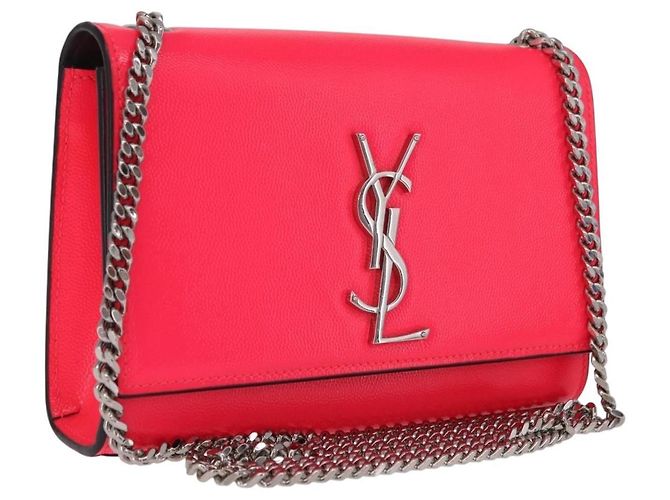 Autre Marque Saint Laurent Chain Shoulder Bag Leather Pink Silver Auth 210941M - Jerrillo - vista 2
