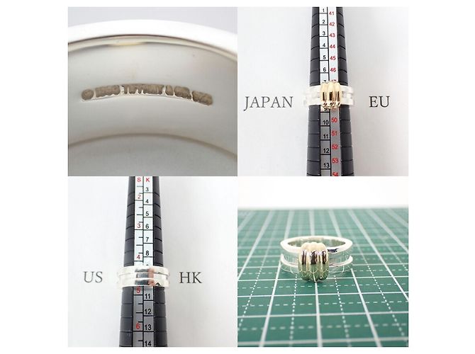 Autre Marque Anello a fascia Tiffany & Co. in argento sterling e oro giallo - vista 10