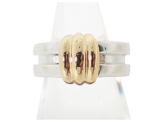 Autre Marque Anello a fascia Tiffany & Co. in argento sterling e oro giallo - vista 2