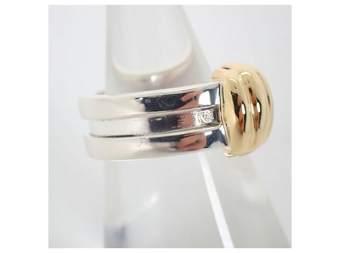 Autre Marque Anello a fascia Tiffany & Co. in argento sterling e oro giallo - vista 3