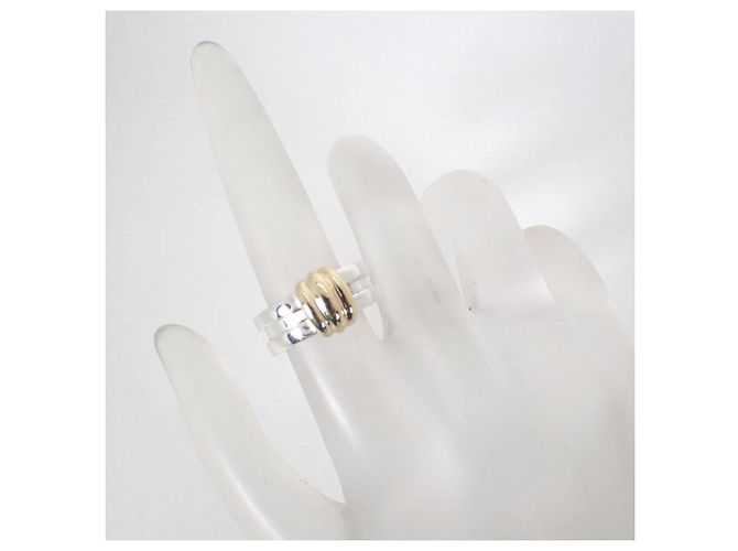 Autre Marque Anello a fascia Tiffany & Co. in argento sterling e oro giallo - vista 5