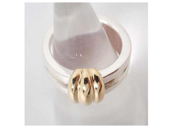 Autre Marque Anello a fascia Tiffany & Co. in argento sterling e oro giallo - vista 9