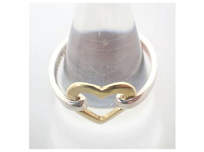 Autre Marque Anello a fascia con cuore in argento sterling e oro Tiffany & Co. - vista 10