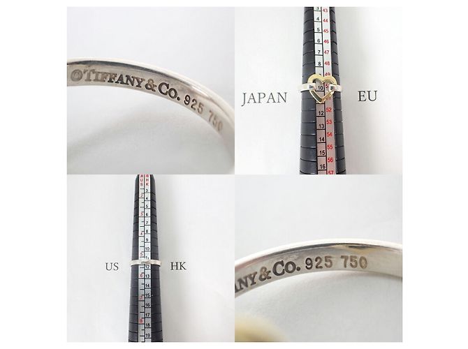 Autre Marque Anello a fascia con cuore in argento sterling e oro Tiffany & Co. - vista 11