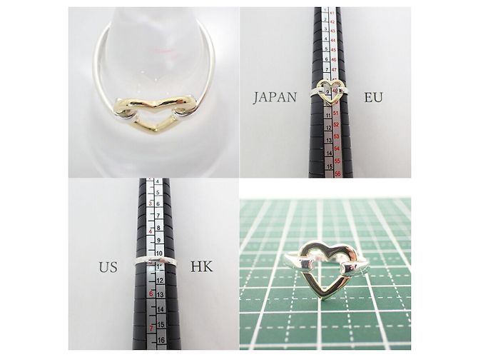 Autre Marque Anello a fascia con cuore in argento sterling e oro giallo Tiffany & Co. - vista 11