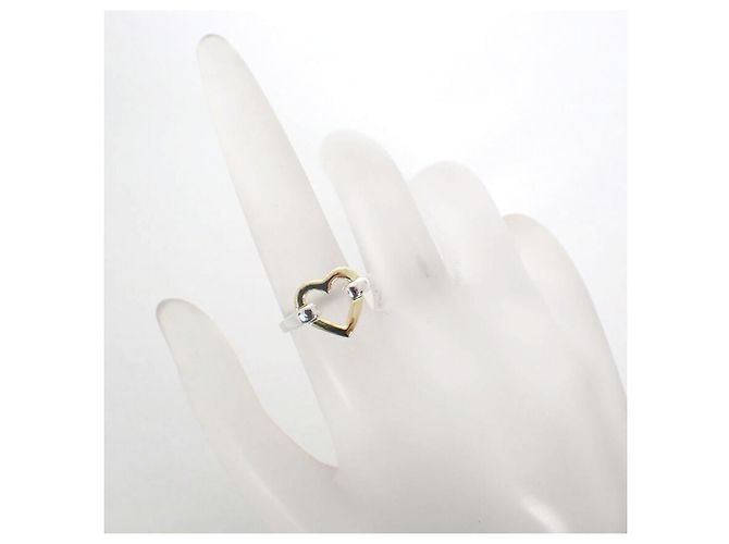 Autre Marque Anello a fascia con cuore in argento sterling e oro giallo Tiffany & Co. - vista 5