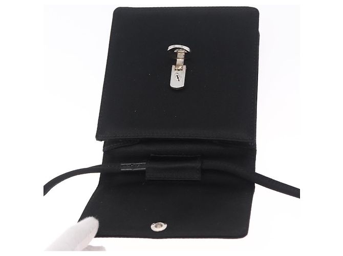 Bulgari BVLGARI Classico Hand Bag Satin Black Auth 210625A - Jerrillo - vista 15