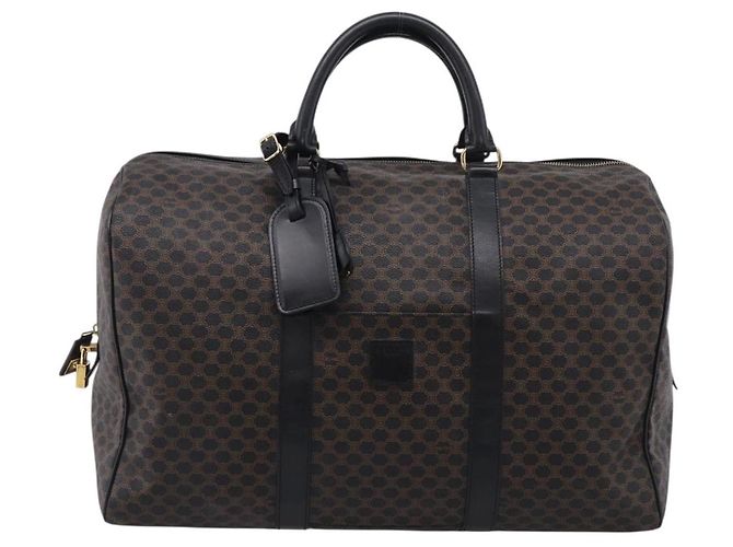 Céline CELINE Macadam Boston Bag PVC Black Gold Tone Auth 209064V - Jerrillo - vue 2