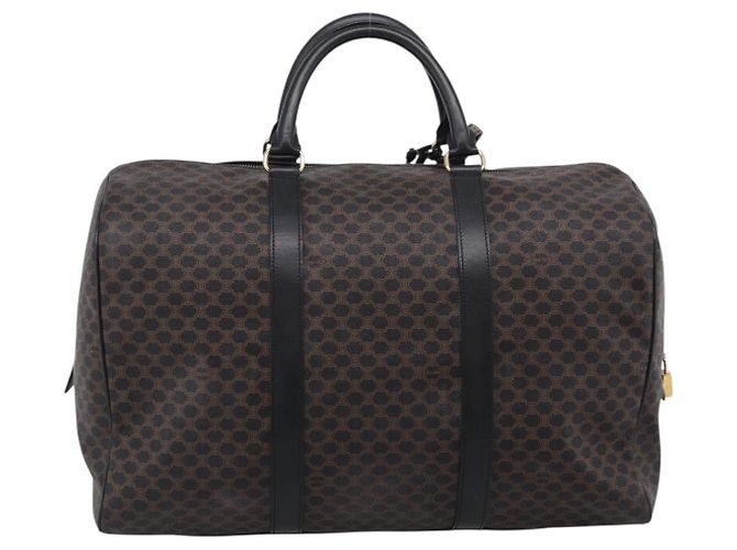 Céline CELINE Macadam Boston Bag PVC Black Gold Tone Auth 209064V - Jerrillo - vue 3