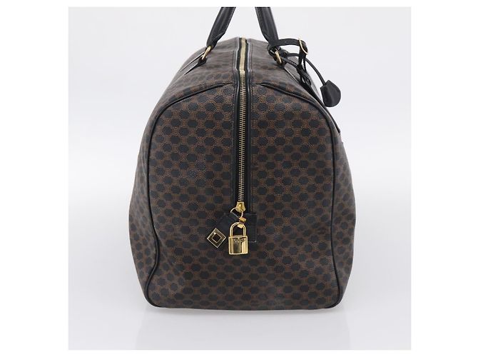 Céline CELINE Macadam Boston Bag PVC Black Gold Tone Auth 209064V - Jerrillo - vue 4