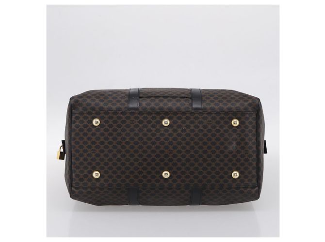 Céline CELINE Macadam Boston Bag PVC Black Gold Tone Auth 209064V - Jerrillo - vue 9