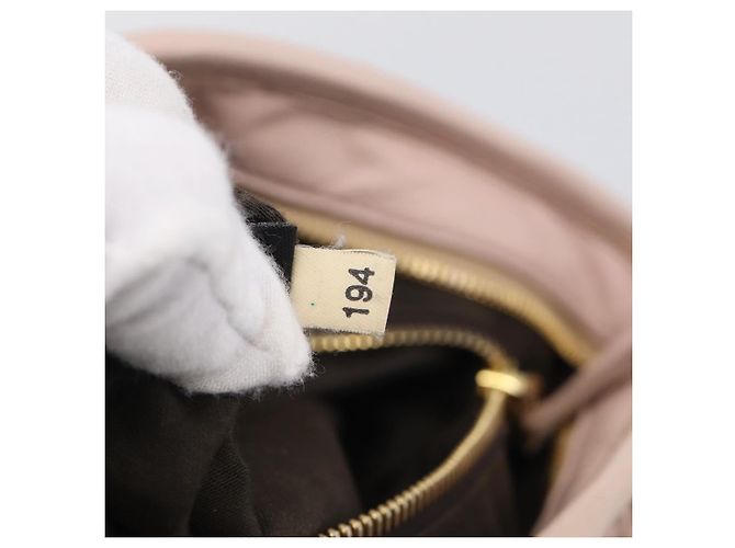 Miu Miu Matelasse Hand Bag Leather 2way Pink Gold Auth 212497A - Jerrillo - vista 12