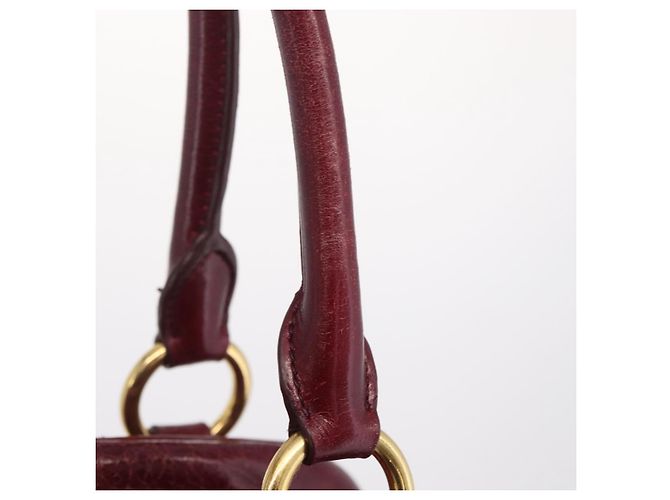 Miu Miu Matelasse Hand Bag Leather 2way Red Gold Auth 212705M - Jerrillo - vista 9