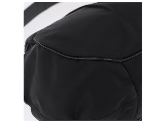 PRADA Schultertasche Nylon Schwarz Silber Auth 208419V - Jerrillo - Ansicht 16