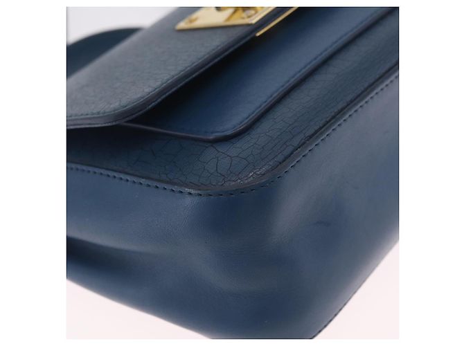 FENDI Hand Bag Leather 2way Blue Gold Tone 8M0321 Auth BA16869 - Jerrillo - vista 18