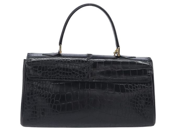 Autre Marque Saint Laurent Hand Bag Embossed Leather Black Gold Auth 212012V - Jerrillo - vista 3