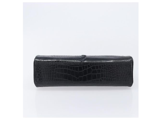 Autre Marque Saint Laurent Hand Bag Embossed Leather Black Gold Auth 212012V - Jerrillo - vista 9