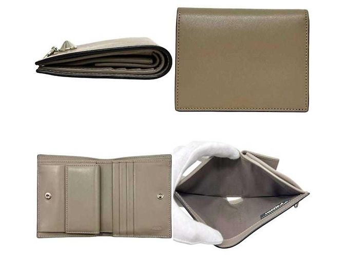 Fendi By The Way Bi-fold Geldbörse Beige Leder - Ansicht 2