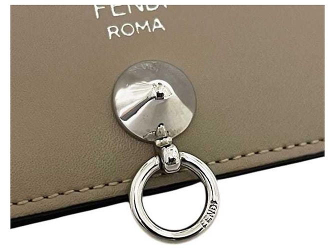 Fendi By The Way Bi-fold Geldbörse Beige Leder - Ansicht 7