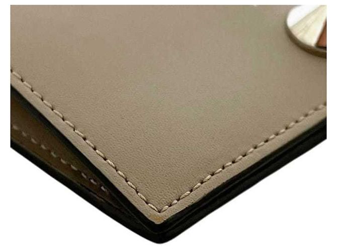 Fendi By The Way Bi-fold Geldbörse Beige Leder - Ansicht 8