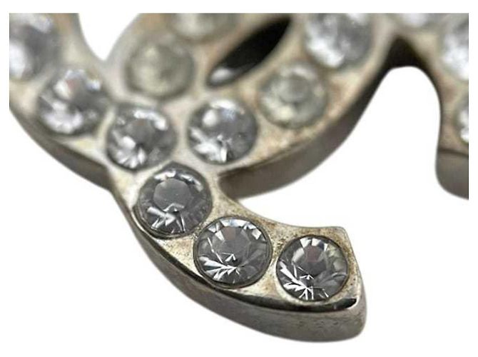 Colar Chanel Prateado com Strass - vista 8