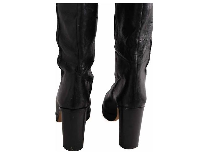 Isabel Marant Schwarze Overknee-Stiefel - Ansicht 2