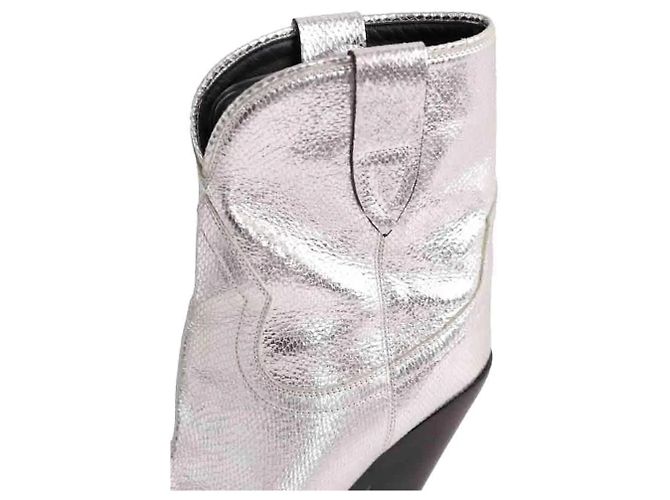 Botas Santiags Isabel Marant Plateadas de Cuero - vista 3