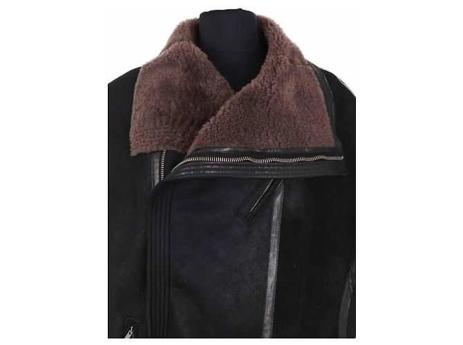Veste Rick Owens en daim noir - vue 2