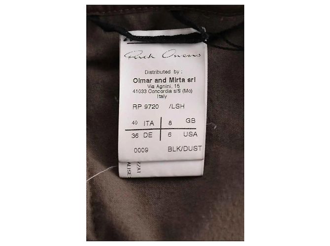 Veste Rick Owens en daim noir - vue 5