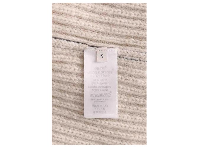 Jersey Céline de lana ecru - vista 6