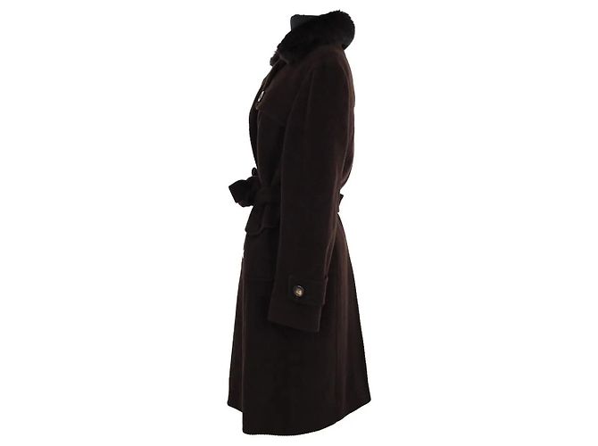 Gerard Darel Cappotto in lana Angora marrone - vista 3