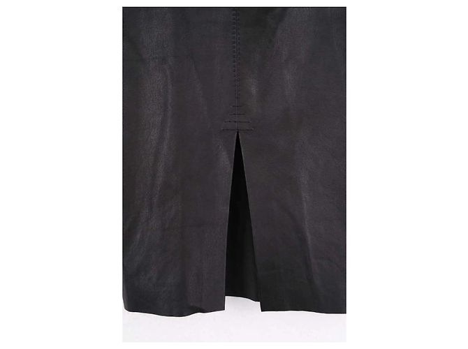 Jupe en cuir noire Stouls XXS - vue 4