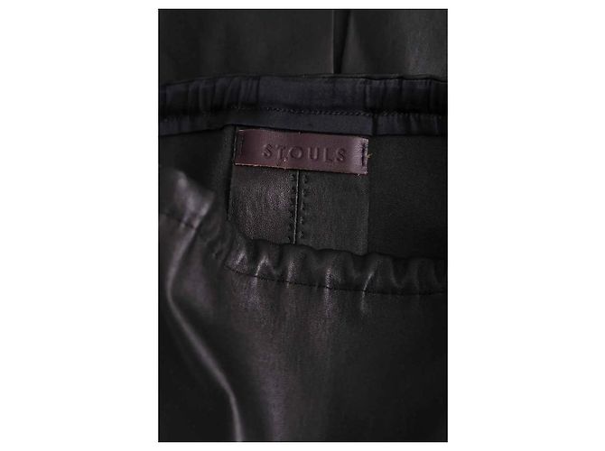 Jupe en cuir noire Stouls XXS - vue 5