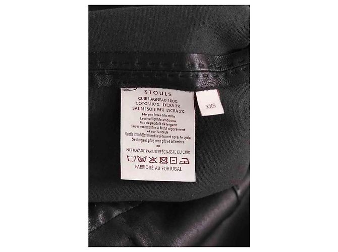 Jupe en cuir noire Stouls XXS - vue 6