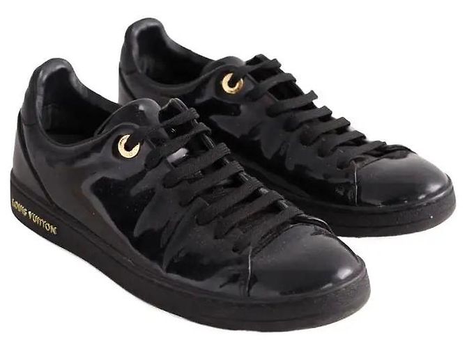 Sneakers Louis Vuitton in pelle nera - vista 3