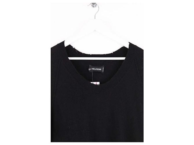 Zadig & Voltaire Kaschmir Pullover mit V-Ausschnitt Schwarz - Ansicht 2