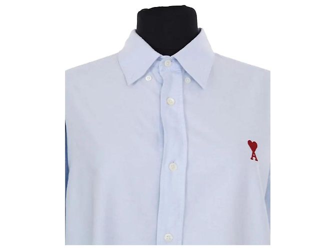 Camisa Ami de algodón azul XXS - vista 2