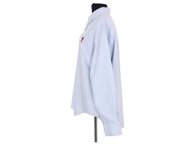 Camisa Ami de algodón azul XXS - vista 3