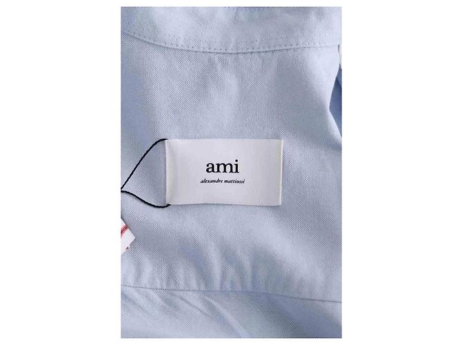 Camisa Ami de algodón azul XXS - vista 5