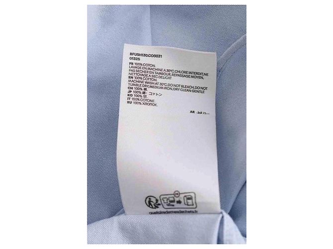 Camisa Ami de algodón azul XXS - vista 6