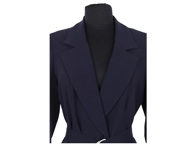 Blaue Claudie Pierlot Jacke aus Synthetik - Ansicht 2