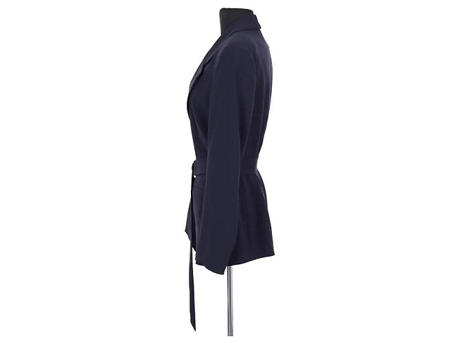 Blaue Claudie Pierlot Jacke aus Synthetik - Ansicht 3