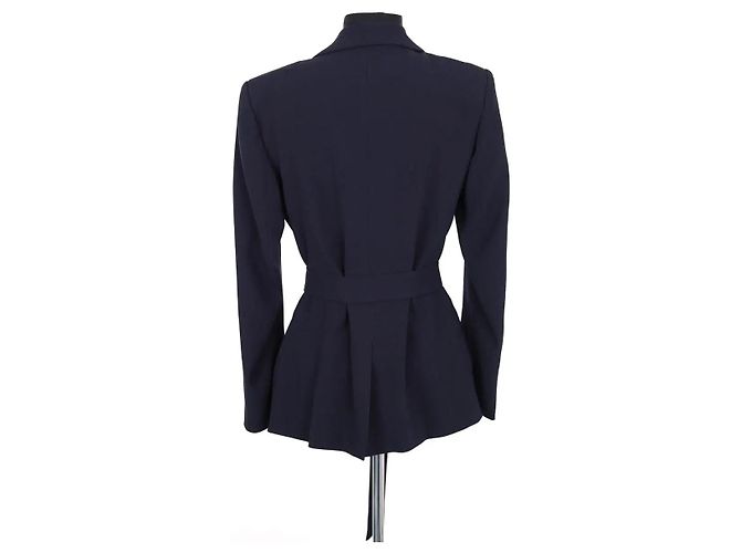 Blaue Claudie Pierlot Jacke aus Synthetik - Ansicht 4