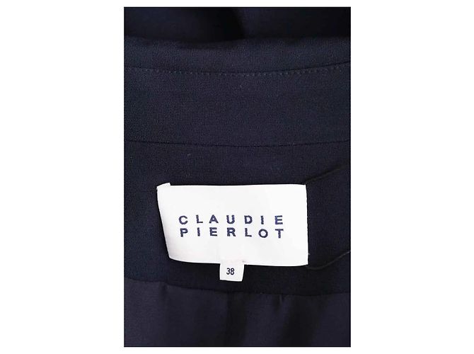 Blaue Claudie Pierlot Jacke aus Synthetik - Ansicht 5