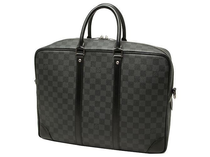 Black Louis Vuitton Damier Graphite Porte Documents Voyage GM Business Bag - view 2