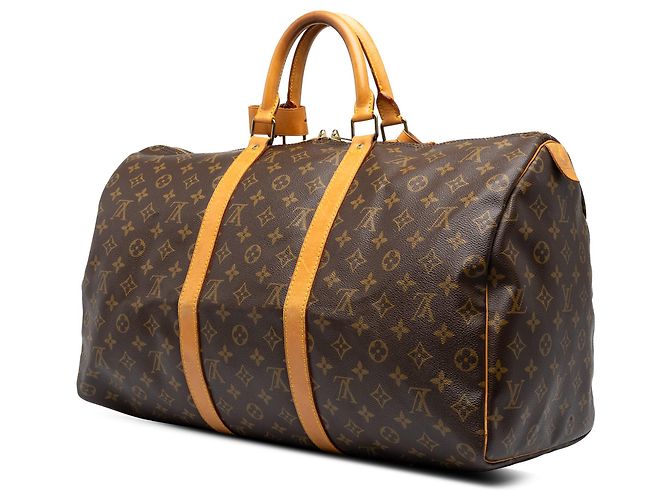 Borsa da viaggio Louis Vuitton Monogram Keepall 50 Marrone - vista 2