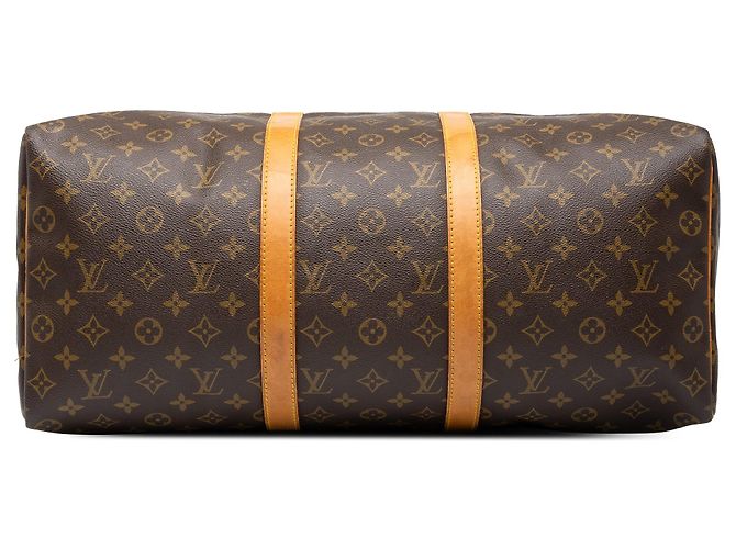 Borsa da viaggio Louis Vuitton Monogram Keepall 50 Marrone - vista 3