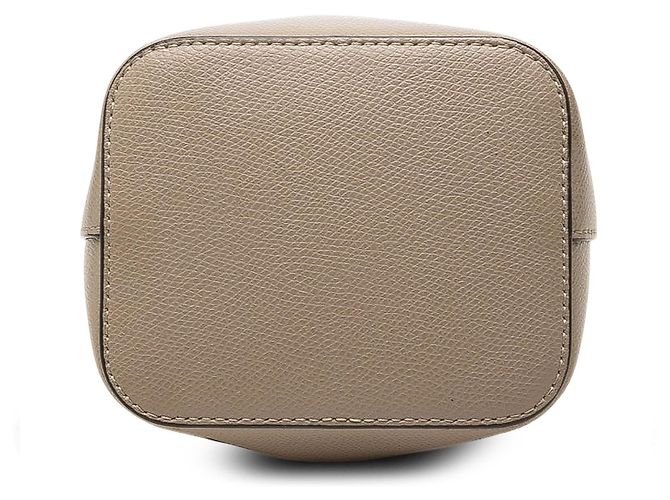 Mini borsa a secchiello Mon Tresor Fendi in pelle marrone - vista 3