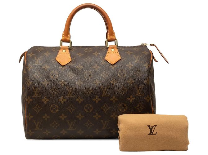 Borsa Boston Louis Vuitton Monogram Speedy 30 Marrone - vista 7