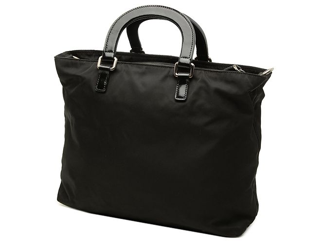 Borsa Prada Tessuto Canapa Logo Nera - vista 2